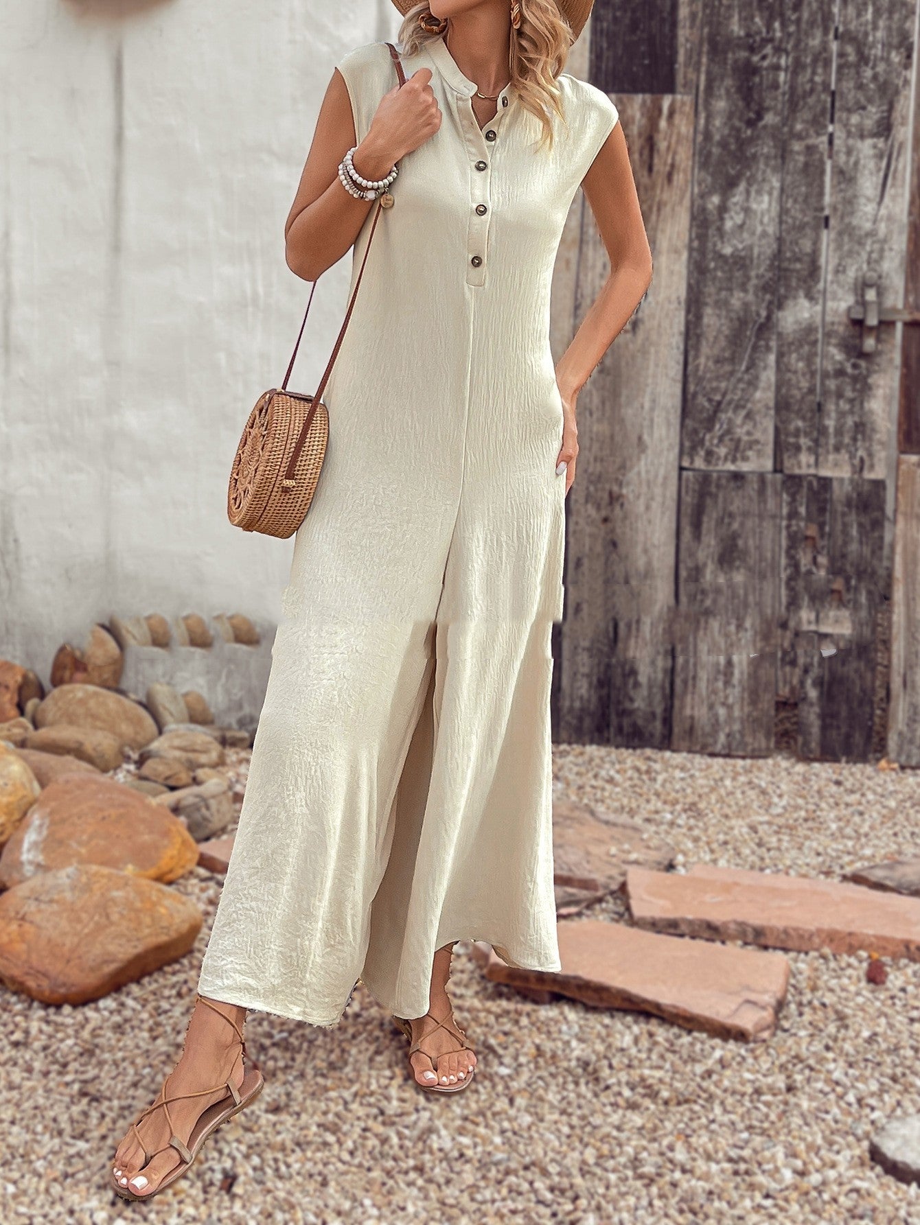 Versatile Casual Solid Jumpsuit
