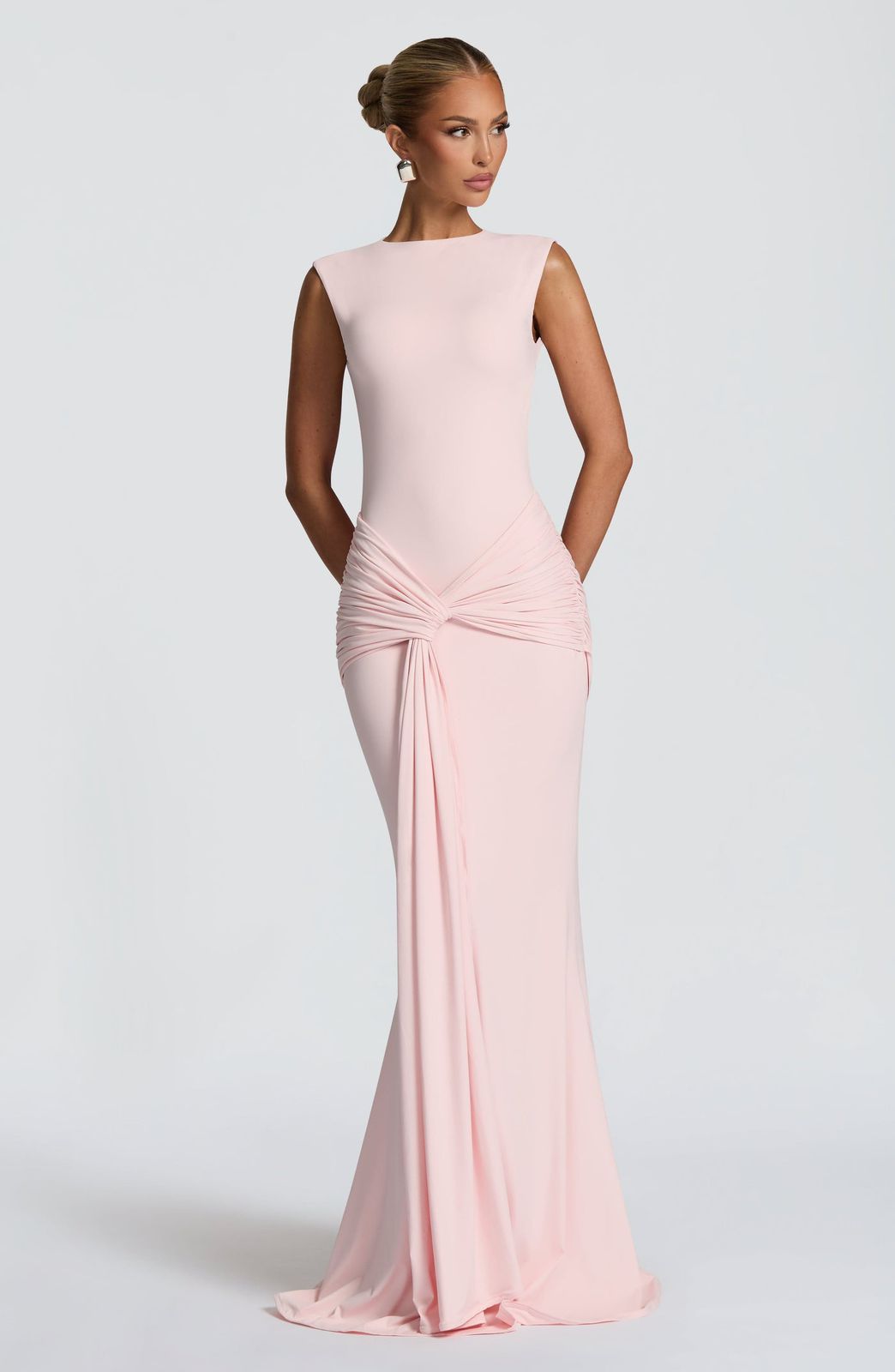 Lorenza Maxi Dress - Elegant High Neck & Open Back Style | Qorsage Lorenza Maxi Dress - Elegant High Neck & Open Back Style | Qorsage