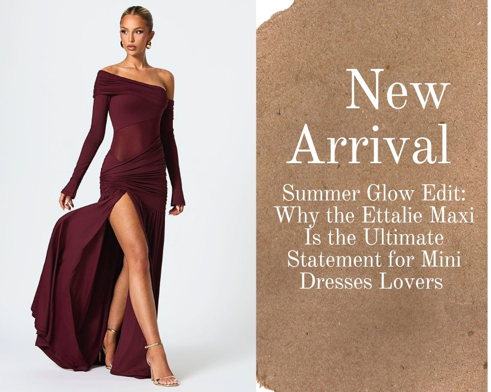 Sheer mesh panels and elegant ruched hip detailing on the sleek silhouette of the Ettalie Maxi Dress.