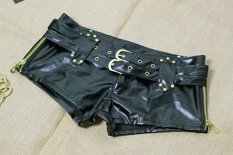 Black Leather Shorts