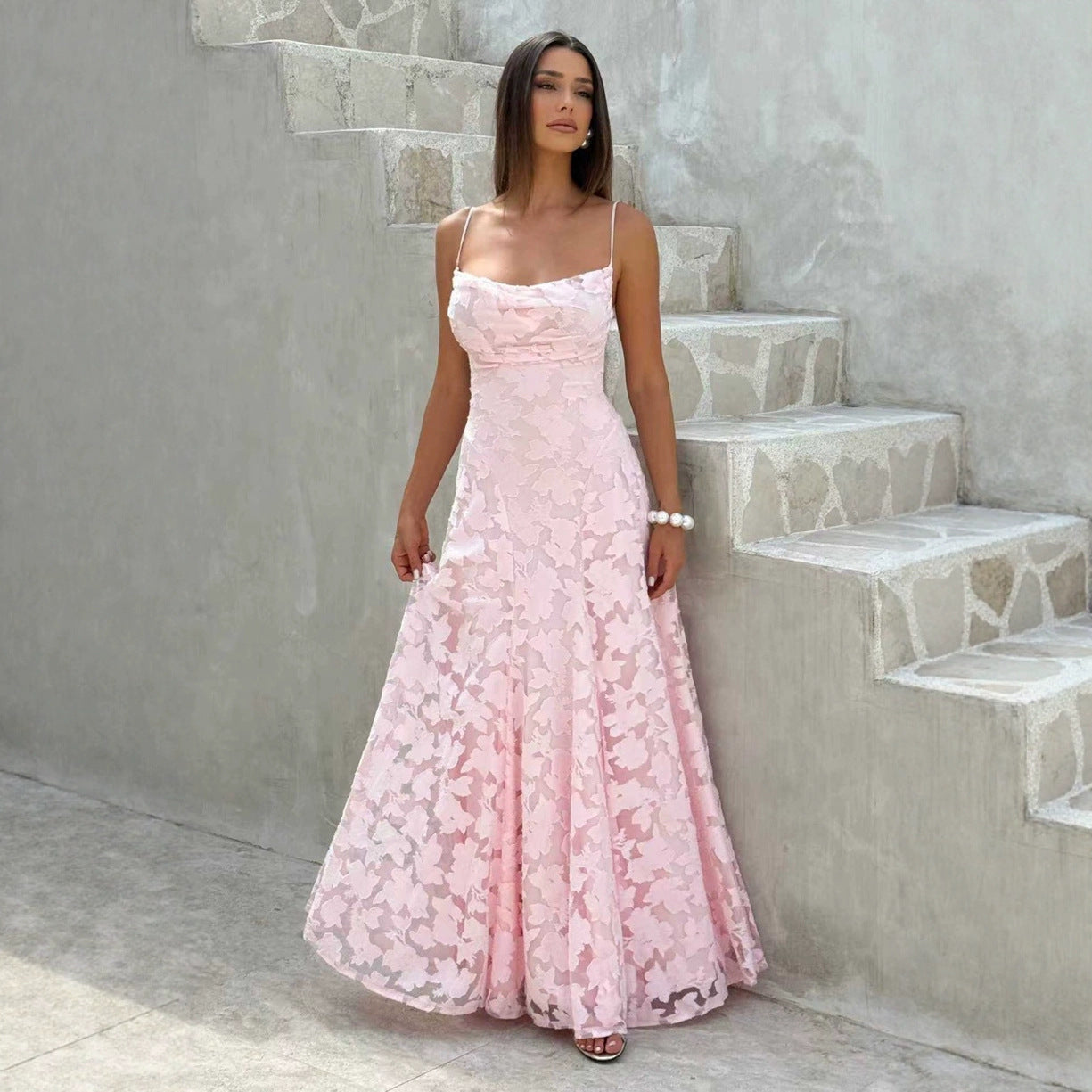 Francis Maxi Dress Elegant Floral Backless Maxi by Qorsage Francis Maxi Dress Elegant Floral Backless Maxi by Qorsage
