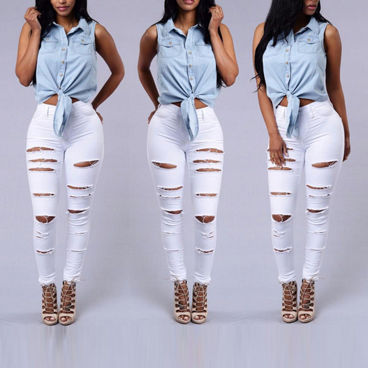 Layla High-waist Ripped Jeans