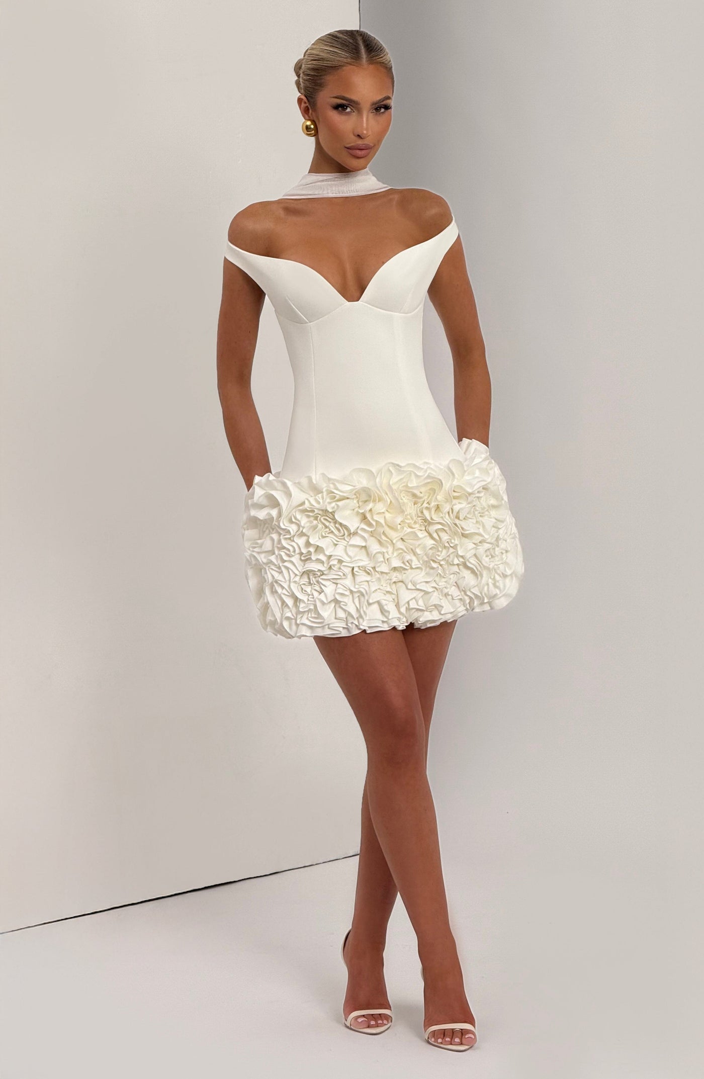Aveta mini dress for women elegant party wear bodycon mini dress front view