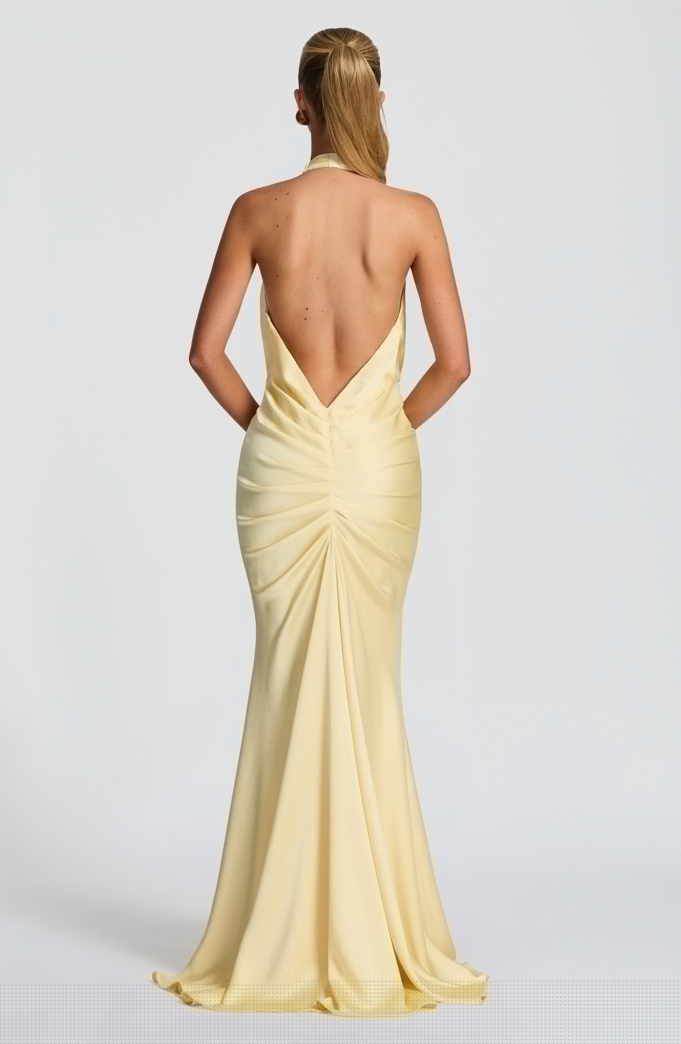 Back view of the Linette Maxi Dress highlighting the elegant fit 