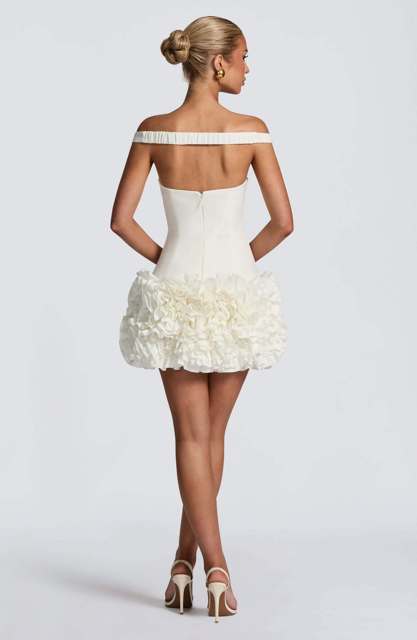 Aveta mini dress back view stylish fitted mini dress for party and nightwear